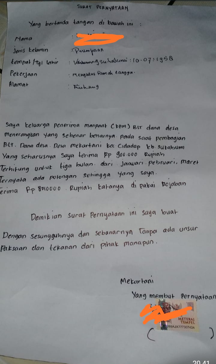 Okum Kades Mekartani Potong BLT, GAPURA RI Bereaksi