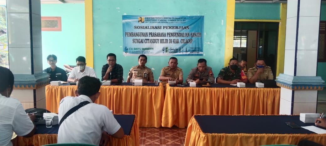 Sosialisasi Pekerja Pembangunan Prasarana Pengendalian Banjir Sungai Citanduy Hilir