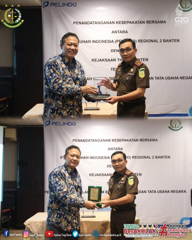 Kejati Banten Tanda Tangan MoU dengan PT. Pelindo Regional II Banten