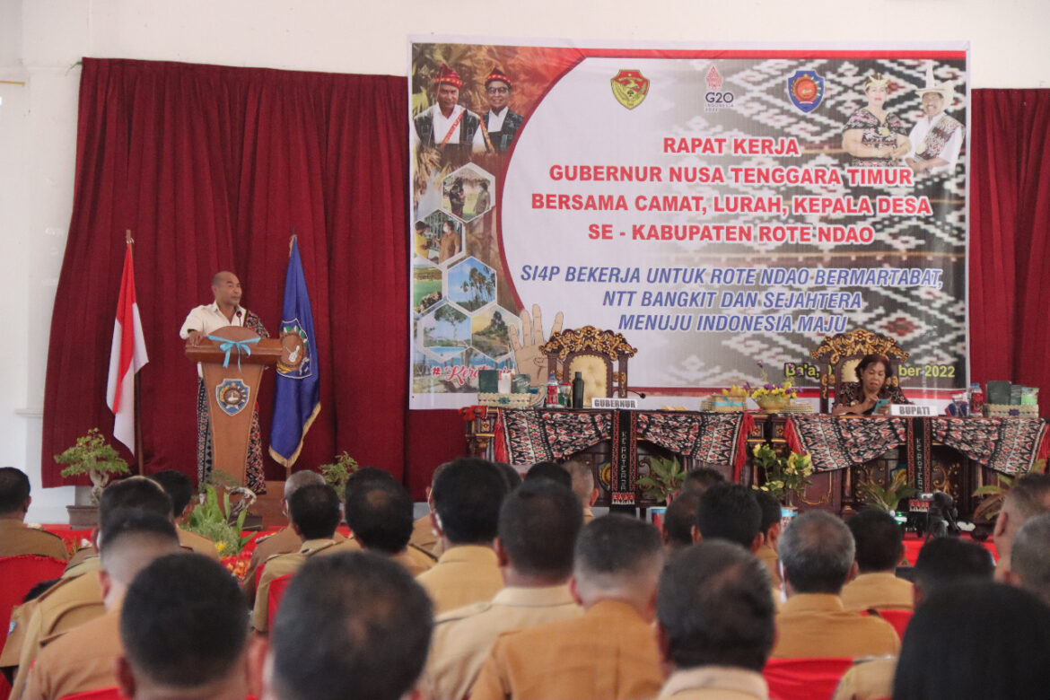 Gubernur NTT Giat Raker Bersama Kades dan Camat se-Rote Ndao
