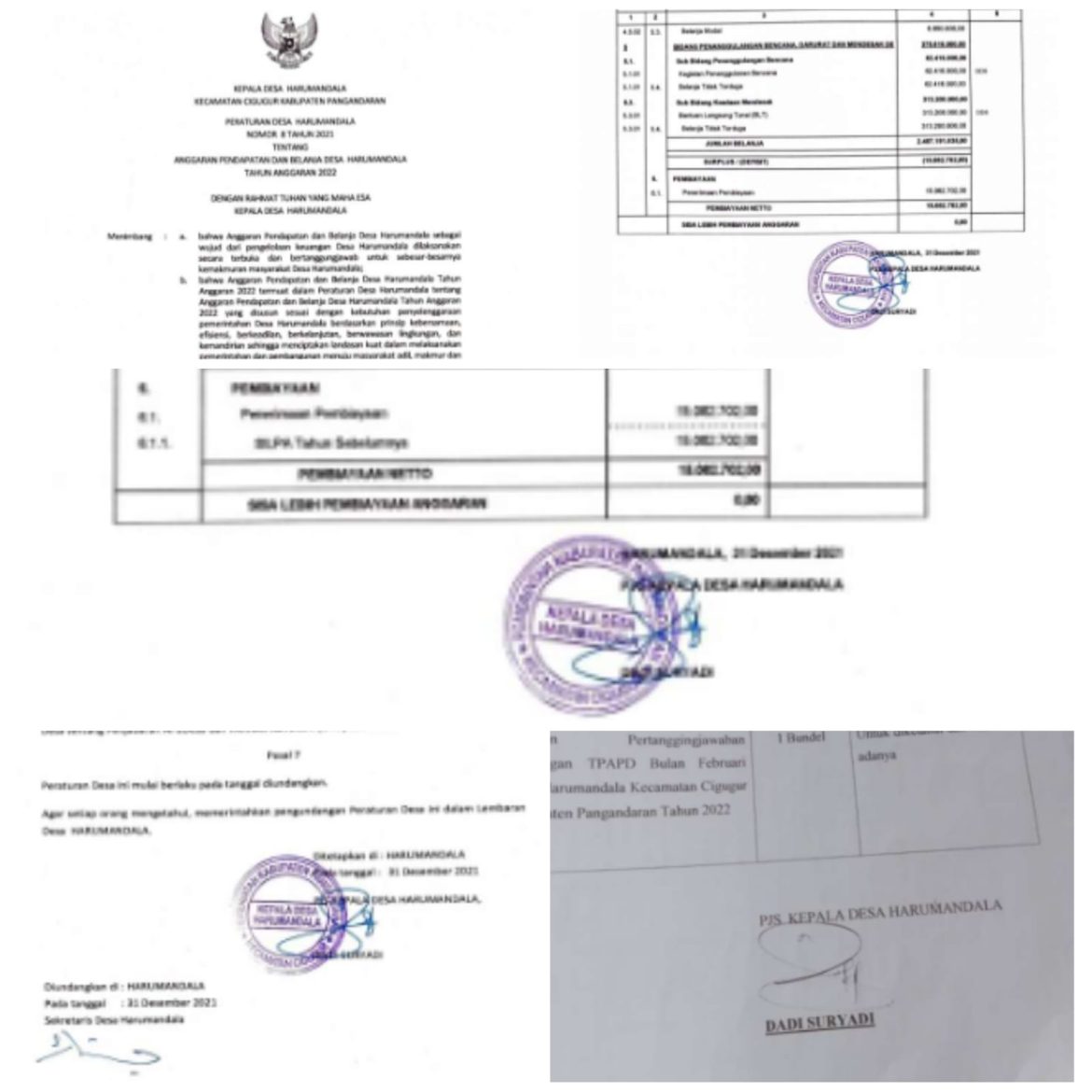 Palsukan Tanda Tangan, Staf Desa Harumandala Dipolisikan