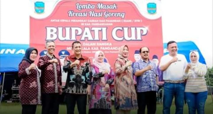 Dinsospmd Gelar Lomba Kreasi Masak Nasi goreng Wakil Bupati Pangandaran Jadi Peserta