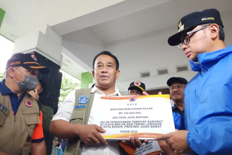 BNPB Beri DSP 250 Juta Untuk penanganan longsor Kota Bogor