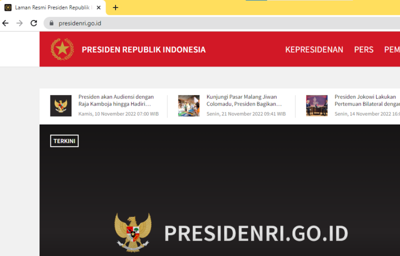 Kominfo Hapus Domain Presiden.go.id