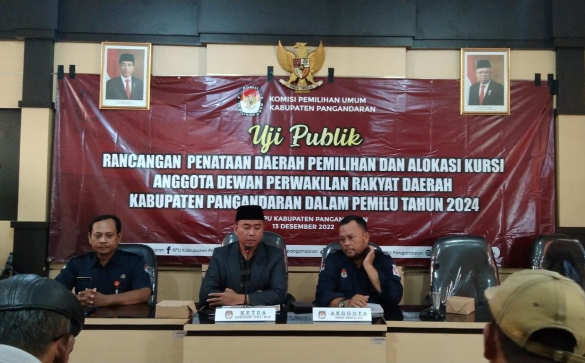 KPU Pangandaran Gelar Uji Publik Rancangan Alokasi Kursi Anggota DPRD 2024