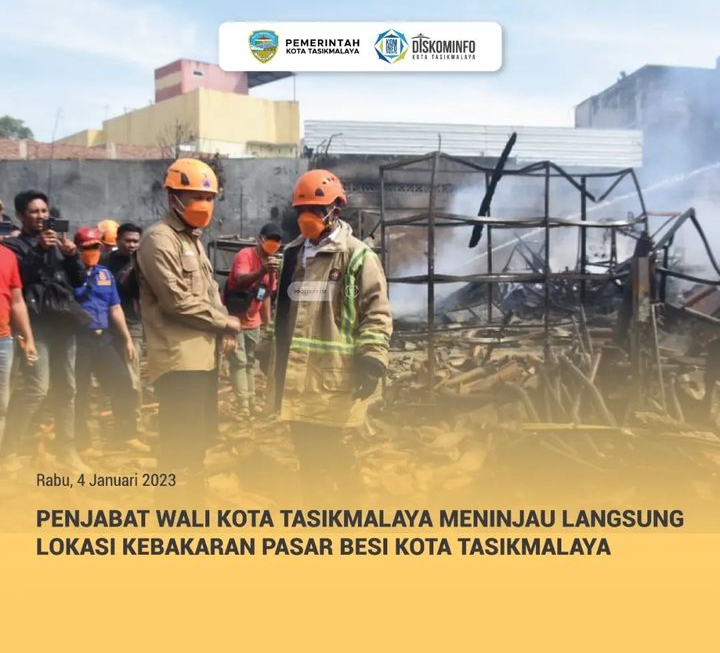 Wali Kota Tasikmalaya Meninjau Lokasi Kebakaran Pasar Besi 