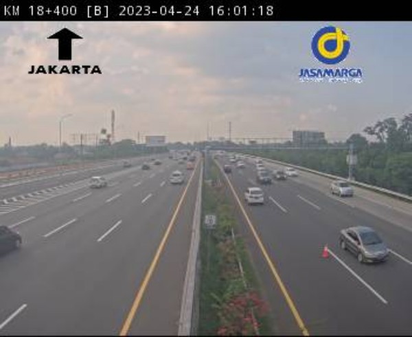 Puncak Arus Balik, Tol Jagorawi Arah Jakarta Contraflow di Km 21-Km 18