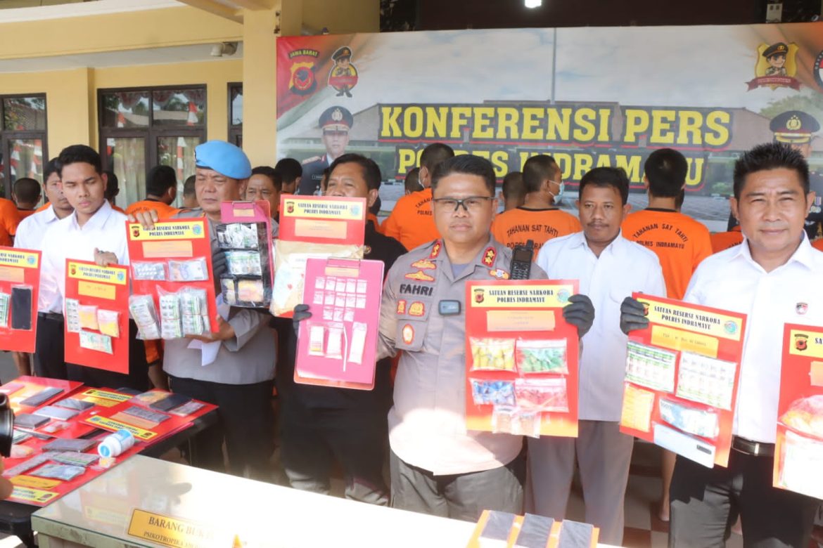 Polres Indramayu Berhasil Meringkus 33 Tersangka Kasus Narkoba