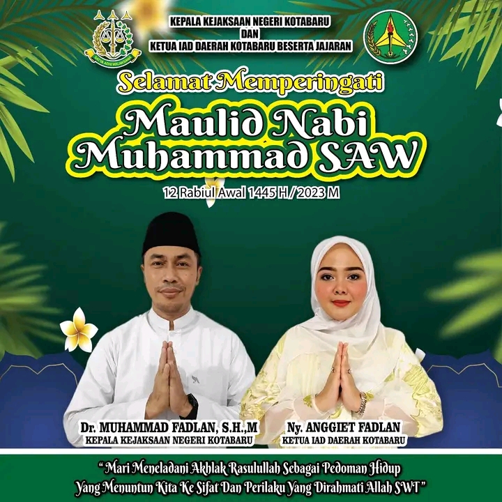 Selamat Memperingati Maulid Nabi Muhammad SAW 1445 H