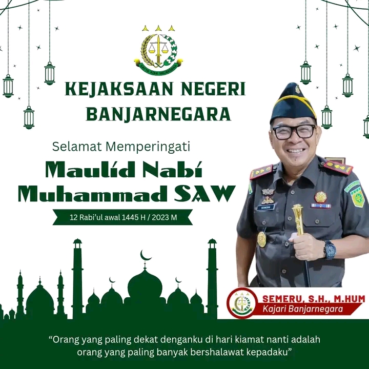 Selamat Memperingati Maulid Nabi Muhammad SAW 1445 H