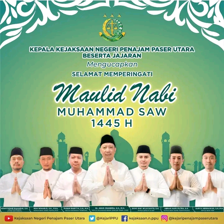 Selamat Memperingati Maulid Nabi Muhammad SAW 1445 H