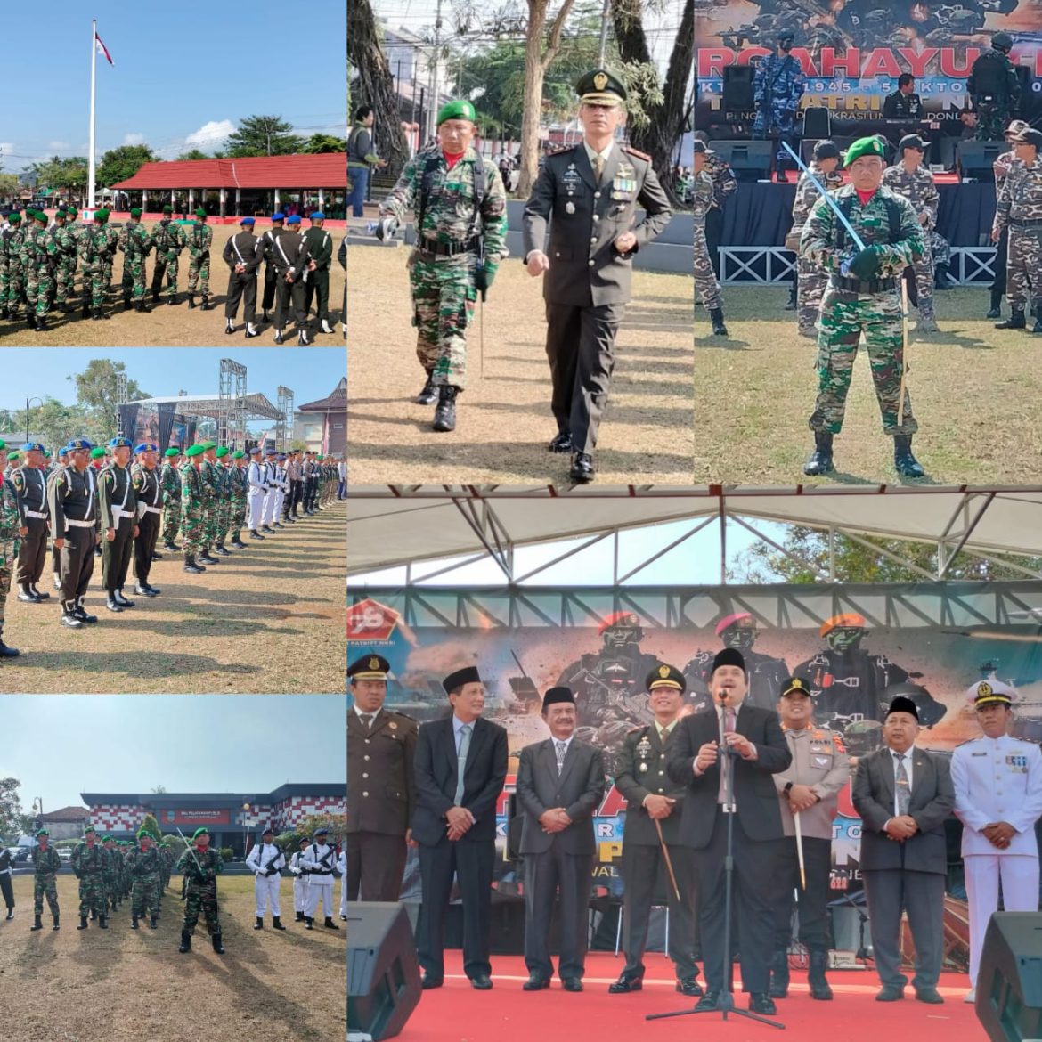 Upacara peringatan HUT ke-78 TNI, Dipimpin Langsung Komandan Kodim (Dandim) 0625 Pangandaran