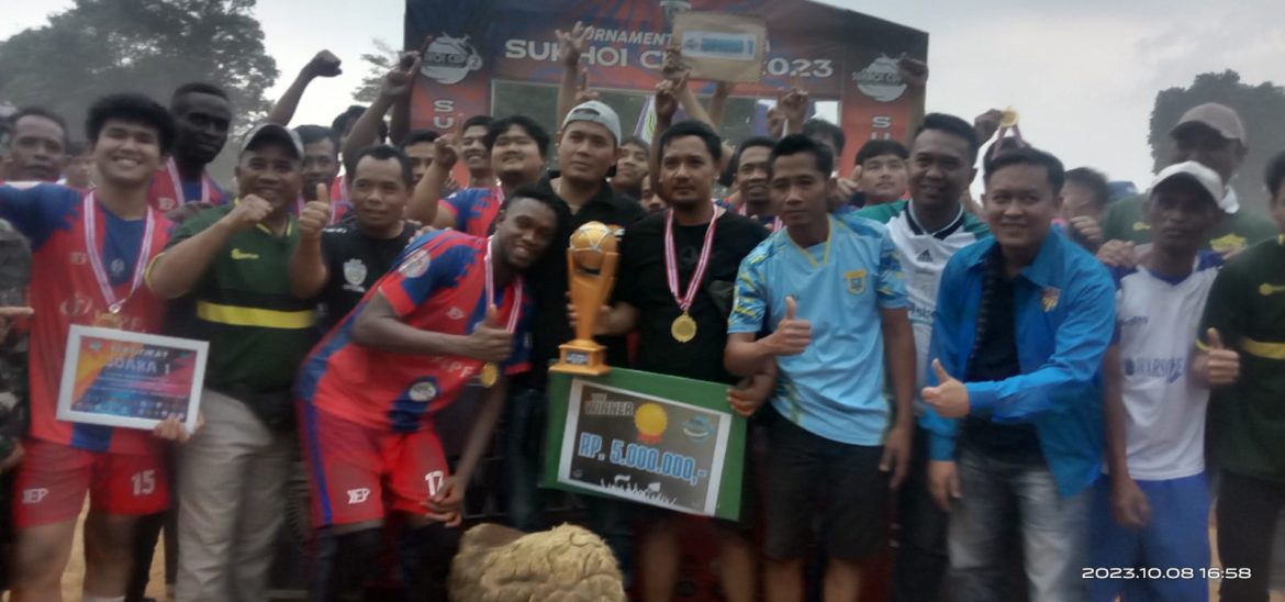 Porsip FC Juara Satu Turnamen Sepak Bola Sukhoi Cup ll 2023