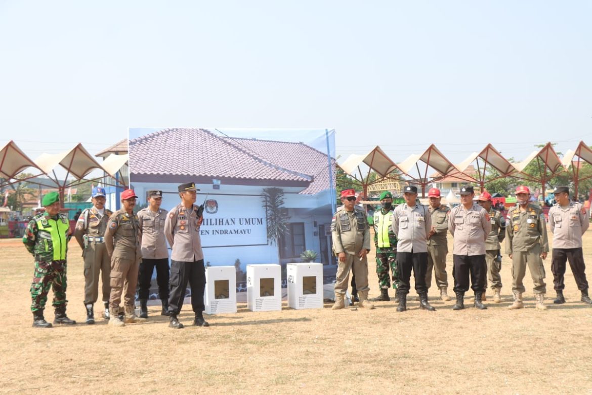 Kesiapan Menjelang Operasi Mantap Brata Lodaya 2023, Polres Indramayu Gelar Simulasi Sispamkota