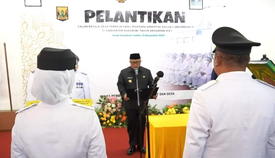 Bupati Sukabumi Lantik 70 Kades dari 38 Kecamatan