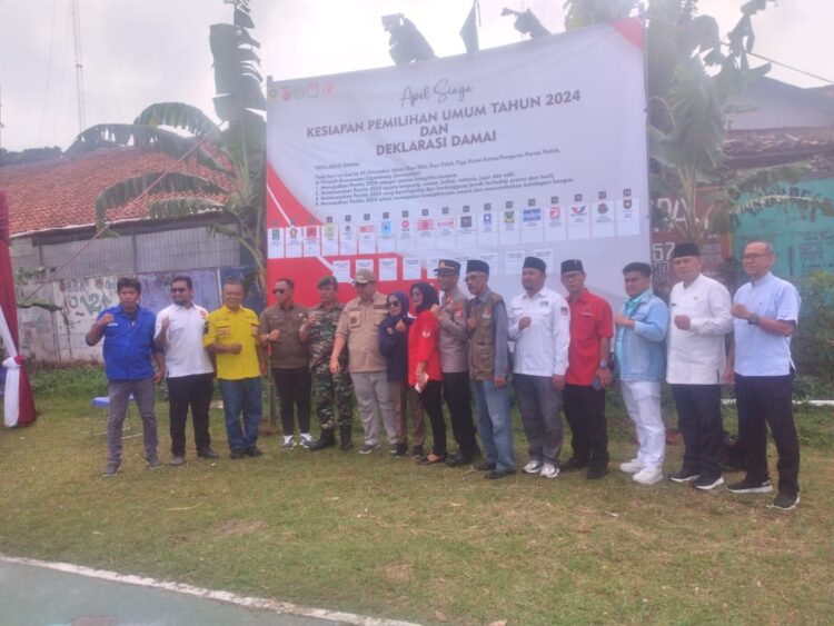 Kecamatan Cigombong Gelar Apel Siaga Dan Deklarasi Damai Tingkat Kecamatan Cigombong Tahun 2024