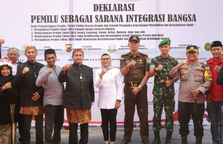 Kapolres Indramayu Hadiri Kirab Pemilu 2024