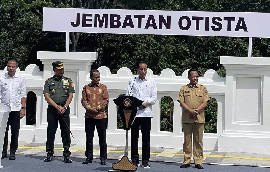 Telan Anggaran Rp 52M, Jokowi Resmikan Jembatan Otista Bogor