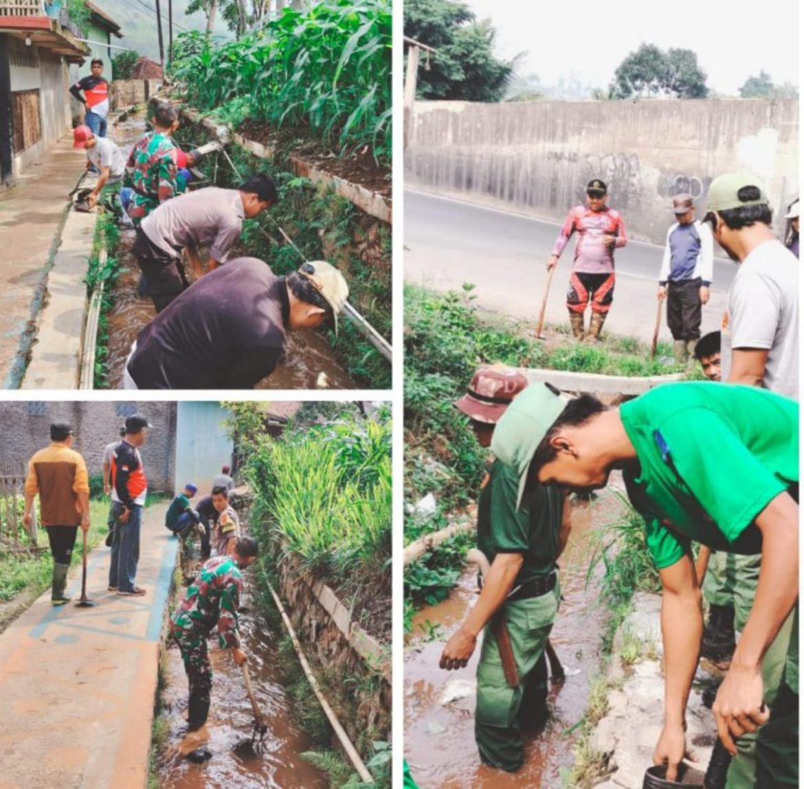 Pemdes Ciaro Giat Bersihkan Saluran Air Ciaro Ciburial