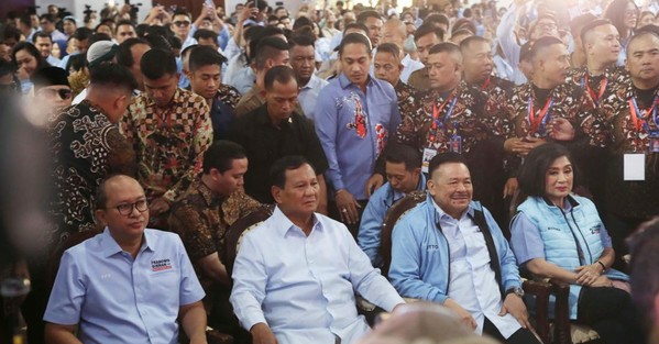 Prabowo Hadiri Deklarasi Dukungan AAI Pimpinan Otto Hasibuan