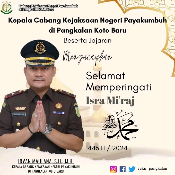 Selamat Memperingati Isra Mi’raj 1445H/2024M