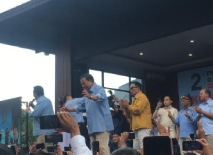 Prabowo dan AHY Kampanye di Malang