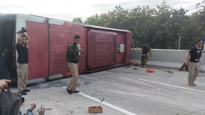 Kecelakaan Maut Bus Kader Hanura di Tol Solo-Ngawi