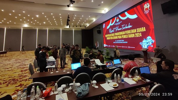 KPU Serang Sandingkan Data Rekapitulasi Suara PPK 239 TPS