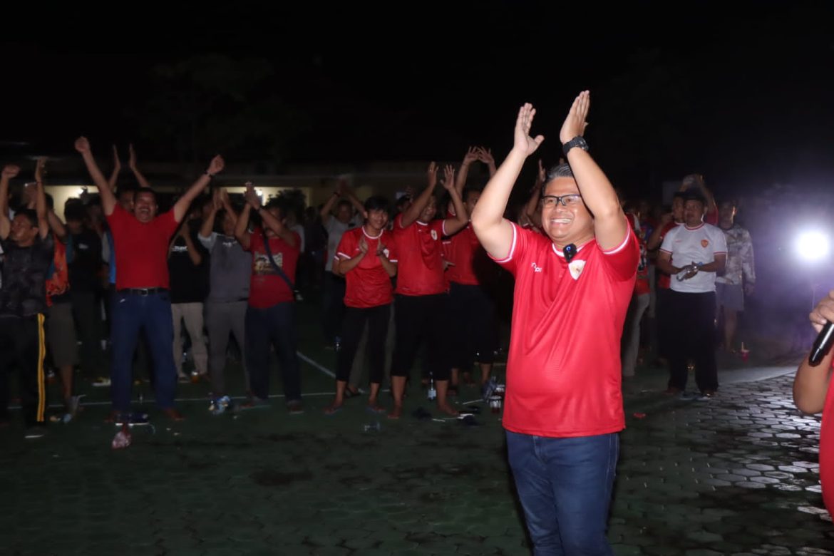 Timnas Indonesia U-23 Menghadapi Uzbekistan U-23: Nobar Meriah di Polres Indramayu