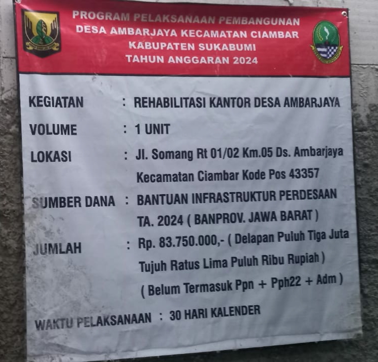 Pemdes Ambarjaya Realisasikan Dana Banprov untuk Pembangunan Gedung Tingkat Dua