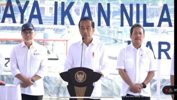 Jokowi: Prabowo Wujudkan 78 Ribu Hektare Tambak Nila