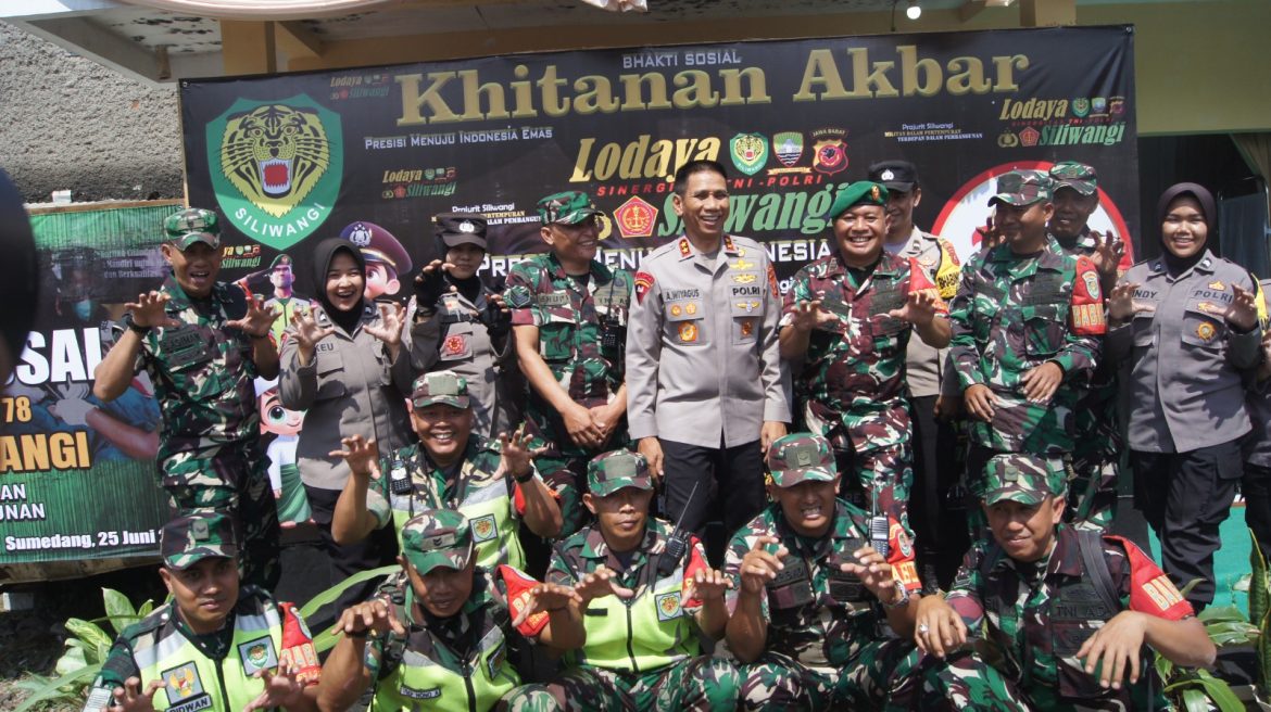 Peringati HUT Kodam III Siliwangi dan Hari Bhayangkara ke-78, “Lodaya Siliwangi Gelar Khitan Akbar