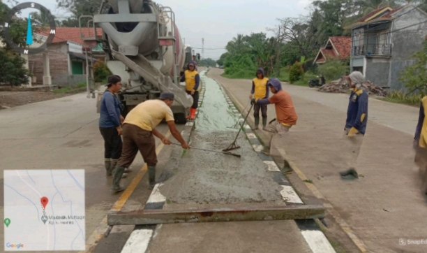 UPTD PJJ Seragon DPUPR, Lakukan Pengecoran Beton Ruas Jalan Palima-Pasar Teneng