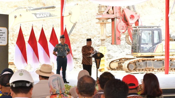 Ma’ruf Amin Hadiri Pembangunan Istana Wapres di IKN