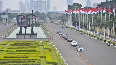 Rekayasa Lalu Lintas di Gedung MPR Saat Pelantikan Presiden Prabowo