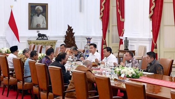 Suasana Makan Siang Prabowo dan Ketum Parpol