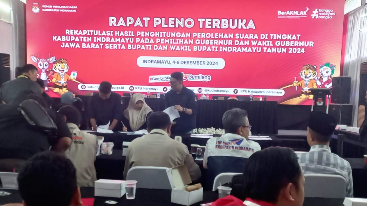 KPU Indramayu Sahkan Hasil Rekapitulasi Pilkada 2024, Lucky-Sae Menang