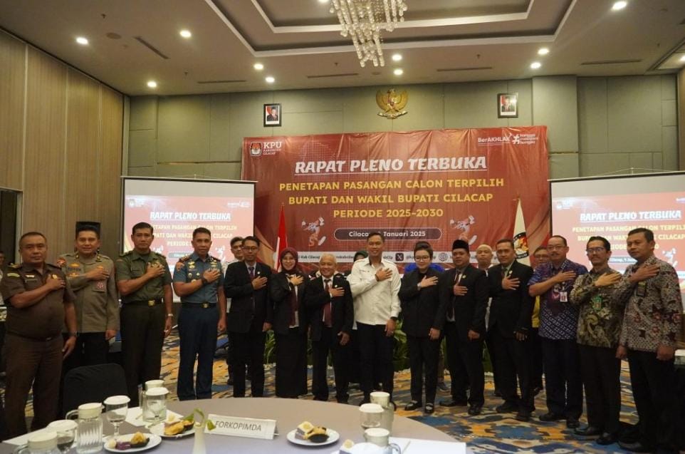 Rapat Pleno Terbuka KPU, Bupati dan Wakil Bupati Cilacap Terpilih Ditetapkan