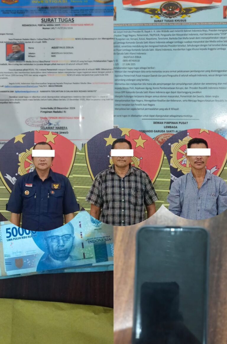 Tiga Oknum LSM di Palas Ditangkap Diduga Peras Dana BOS