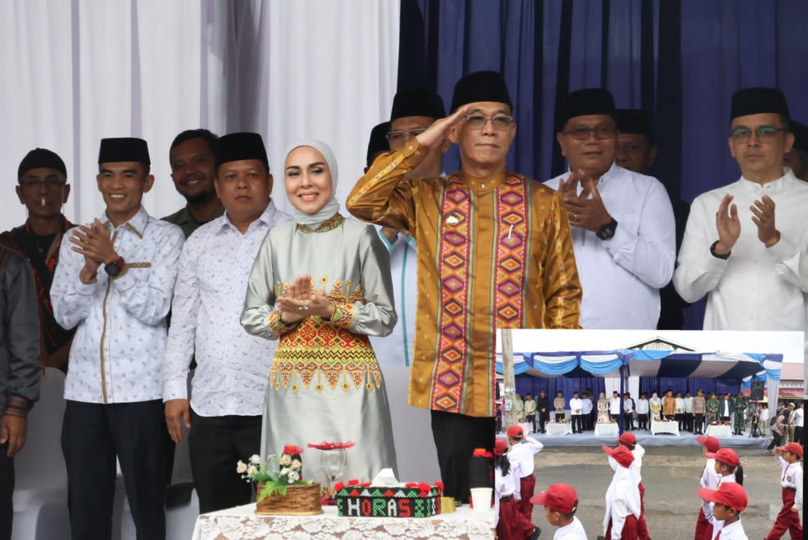Ribuan Warga Sipagimbar Saksikan Pawai Ta’aruf MTQ ke-57 Tingkat Kab Tapsel