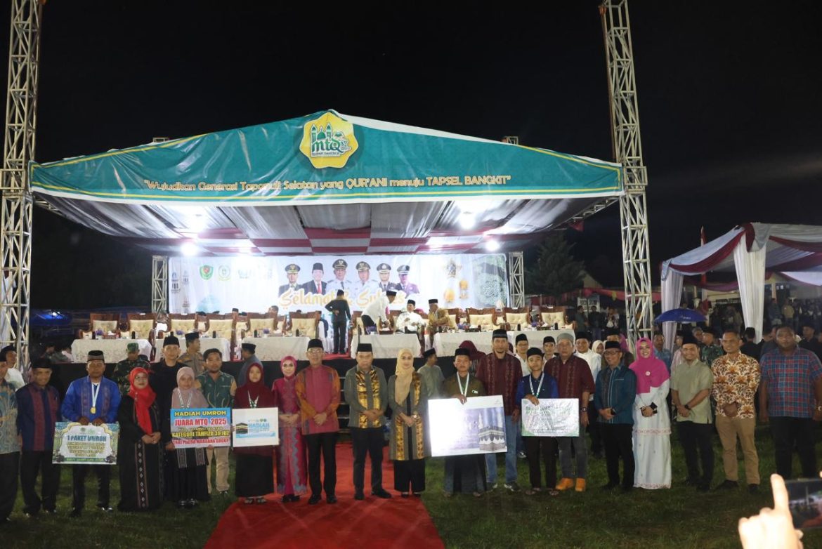Kecamatan Sayur Matinggi Raih Juara Umum MTQ ke-57 Tingkat Kab Tapsel
