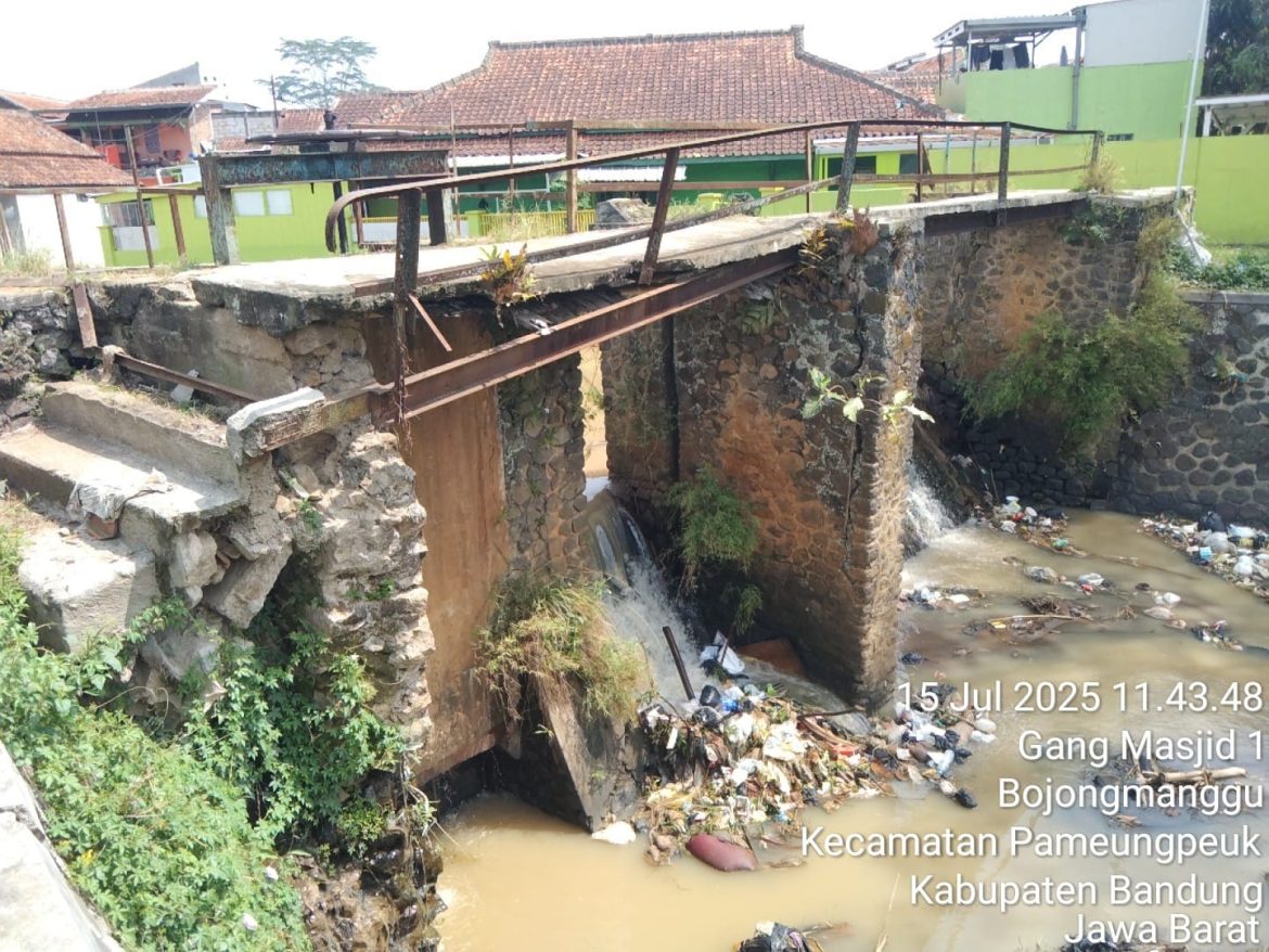 Bendungan Irigasi di Cilaja Kondisinya Rusak Parah