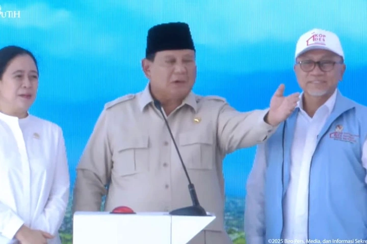 Prabowo Ajak Titiek – Puan Saat Resmikan 80.000 Koperasi Merah Putih