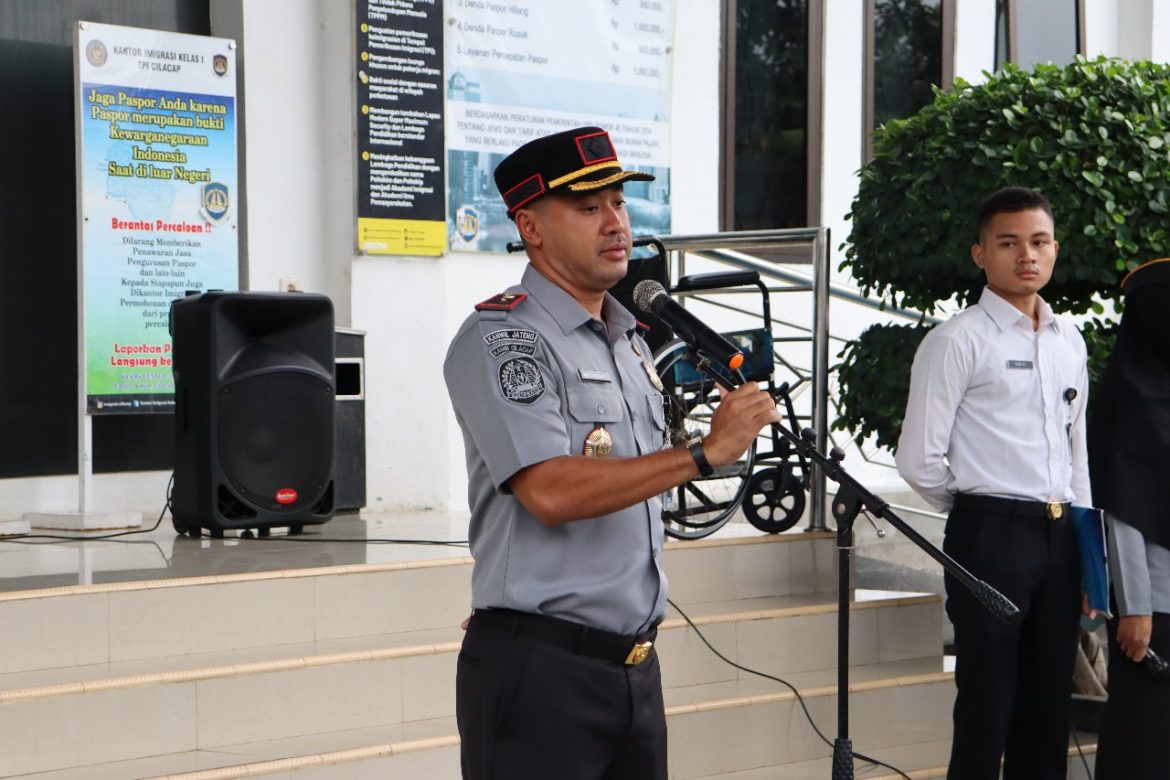 Imigrasi Cilacap Gelar Apel Pagi dan Cek Kendaraan Dinas